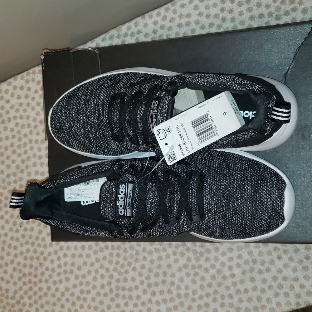 Adidas Cloudfoam Comfort, Breathable, lite Racer Made with Earth Friendly  Mater - Picture 8 of 12